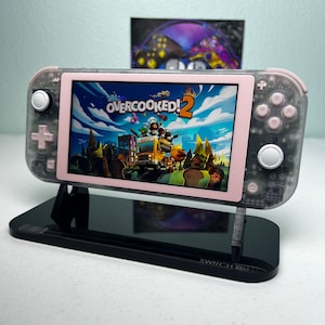 Transparent Clear - Pastel Pink Accents - Custom Switch Lite