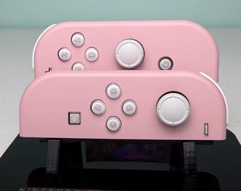 Sakura Pink + White Jelly Buttons - Custom Joycons for the Nintend