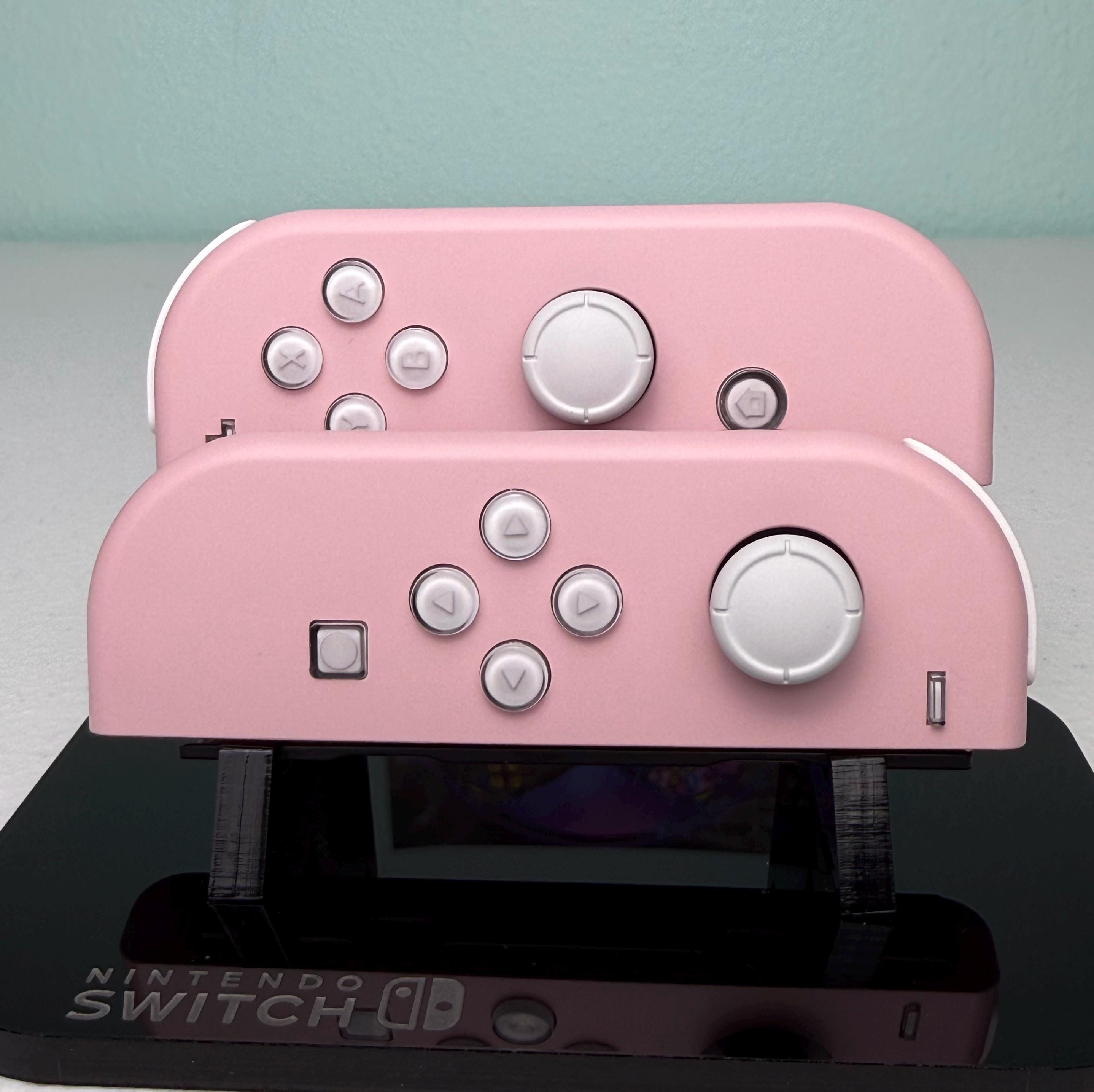 桜ピンク＋白のジェリーボタン - Nintendo Switch用カスタムジョイコン