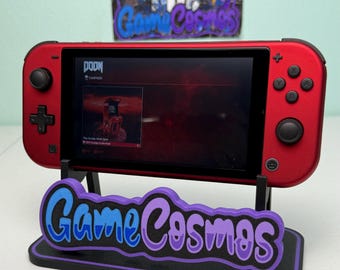 Rojo escarlata suave al tacto - Detalles en negro - Efecto Hall NoDRIFT - Switch Lite personalizado