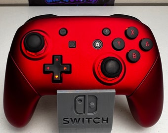Soft Touch Scarlet Red  - RGB LED - Gated Sticks - Custom Pro Controller for The Switch Or PC