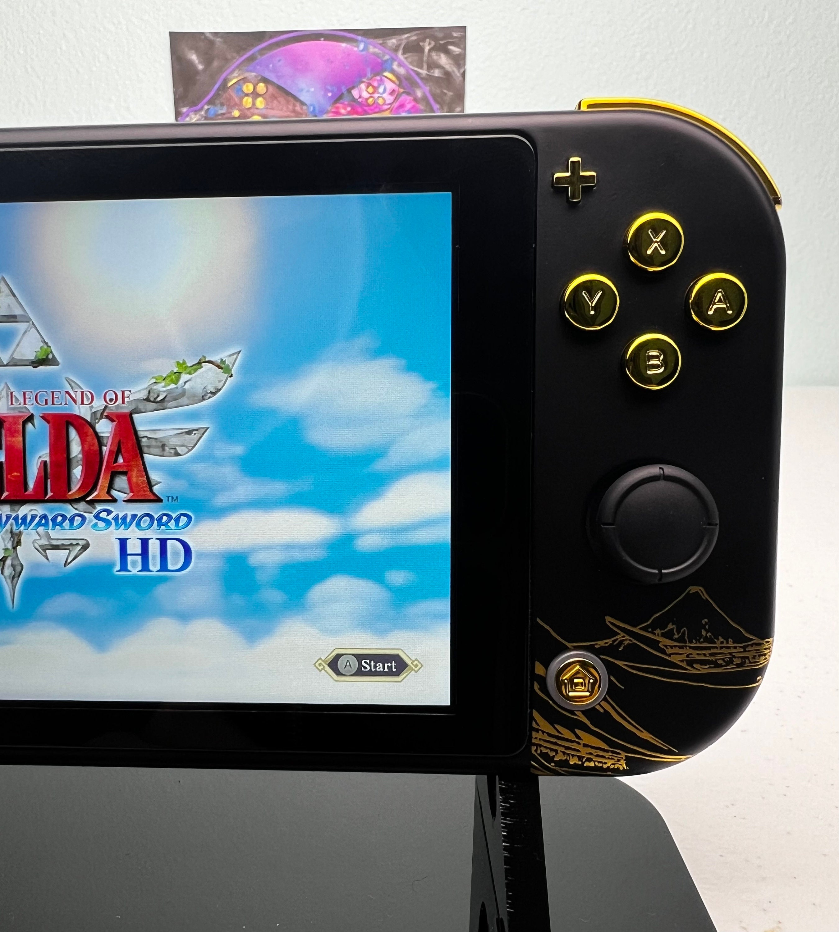 Great Wave Kanagawa Matte Finish - Gold and Black - Custom Switch