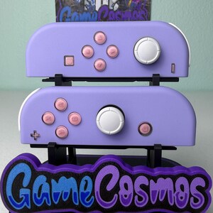 Violet W/ Jelly Buttons - Pink accents - Custom Joycons for the Nintend Switch