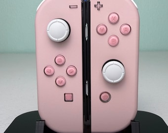 Sakura Pink + Jelly Buttons - White Accents - Custom Joycons for