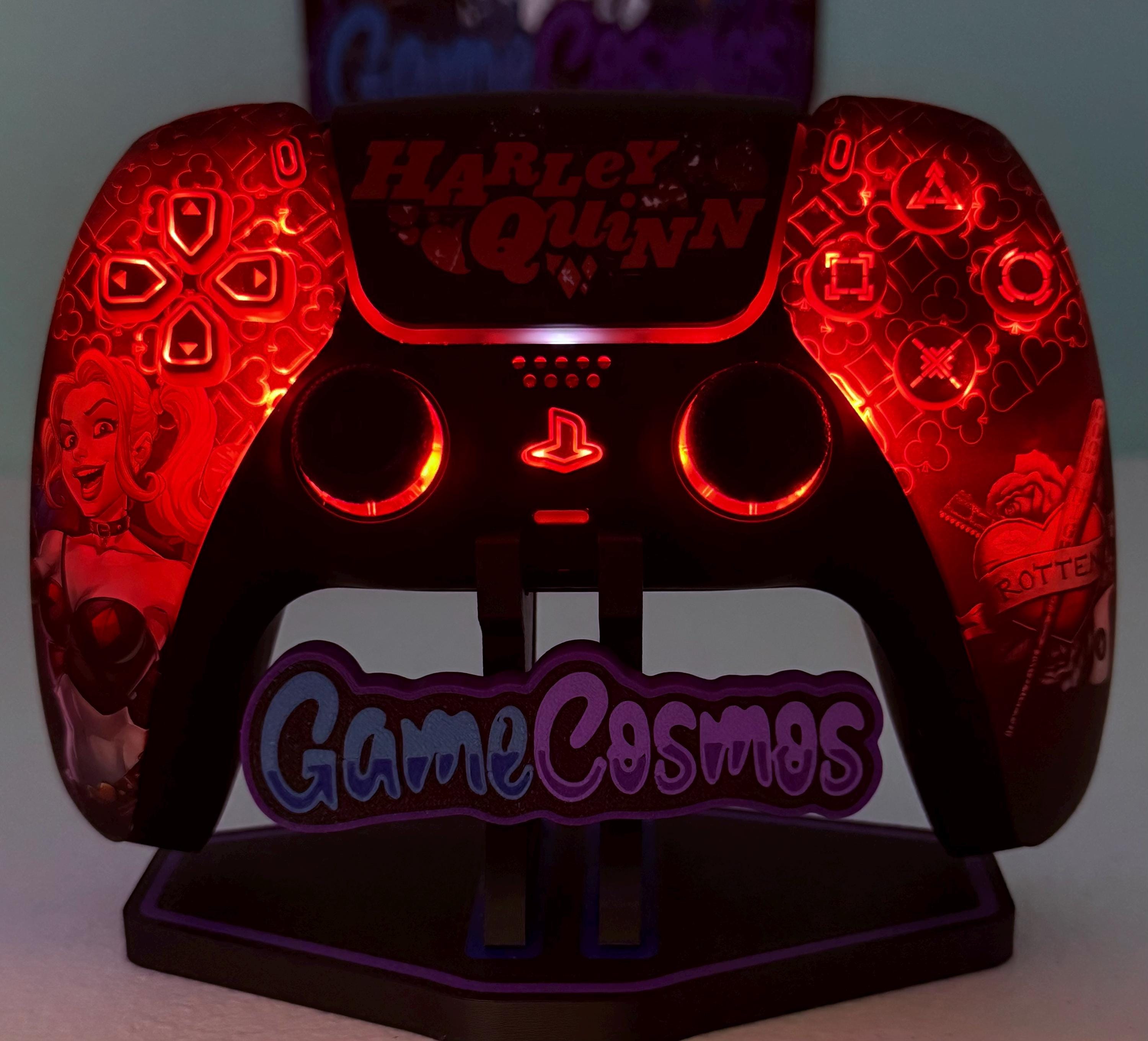 Comic Book Villainess - RGB LED - Custom Wireless Controller for