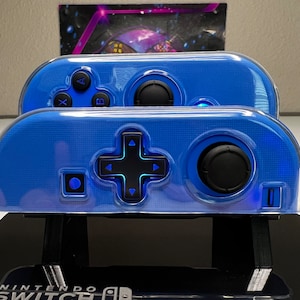 Deep Blue Soft Touch Pastel - RGB LED - Custom Joycons for the Nintend Switch