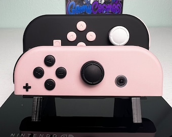 サクラピンク＆ブラック - ソフトタッチ仕上げ - Nintendo Switch用カスタムJoy-Con