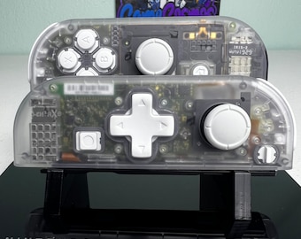 Transparent Clear DPAD - White Accents -  Custom Joycons for the Nintend Switch