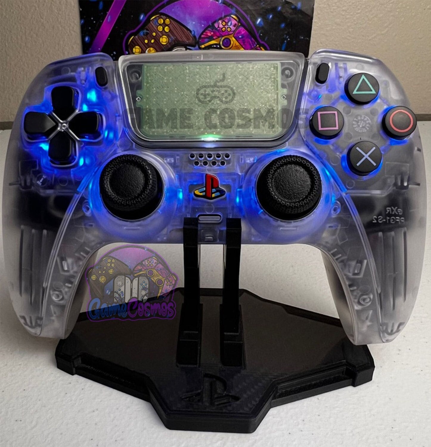 PS5★カスタム★カスタマイズ★ワイヤレス★コントローラ★ジャンク★中古★LED Custom Retro Ps Theme - Original Clear - RGB LED - Custom Wireless