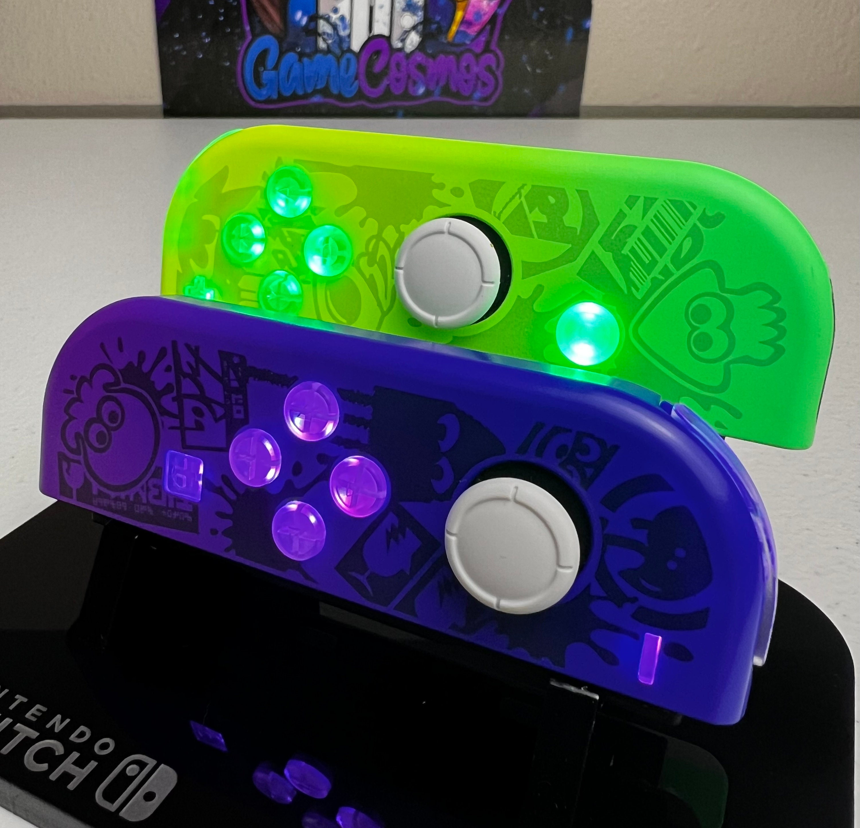 Splat00n 3 Inspired - RGB LED - Custom Joycons for the Nintend