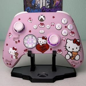 Niedliche Cartoon-Kätzchen-Figur – RGB-LED – Individueller kabelloser Controller für Xbox oder PC