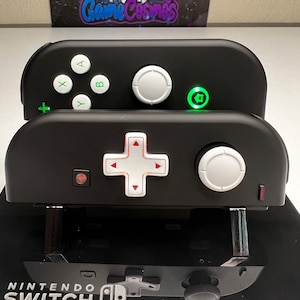Soft Touch Black & White - RGB LED - Custom Joycons for the Nintend Switch