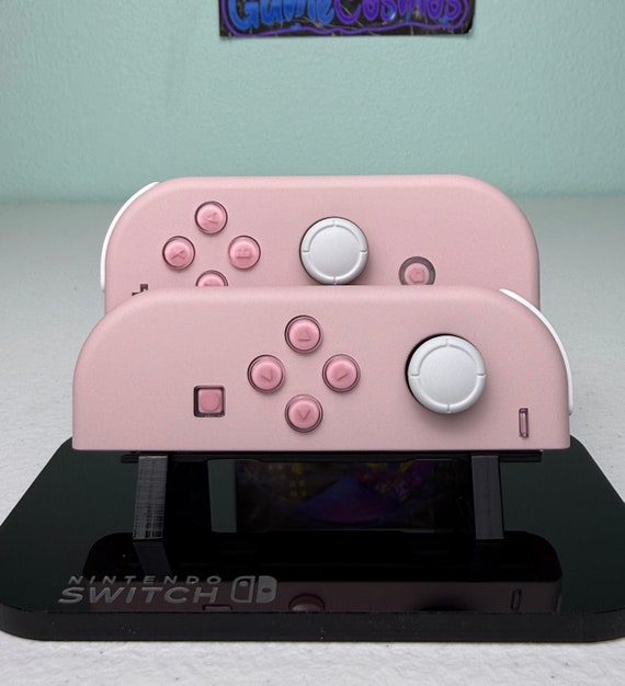 桜ピンク + ジェリーボタン - ホワイトアクセント - Nintendo Switch 1