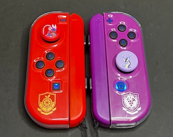 Anime Video RPG Game - voll geladen - Scarlet Violet - RGB LED - Custom Joycons für die Nintend Switch