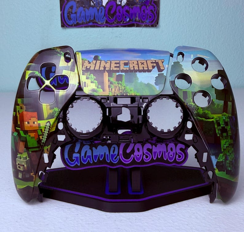 Virtual Sandbox Gaming - RGB LED - Custom Wireless Controller for PS5 Or PC FACEPLATE + TOUCHPAD
