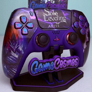 Anime Manga Leveling - Glossy Finish - RGB LED - Custom Wireless Controller for PS5 Or PC image 5