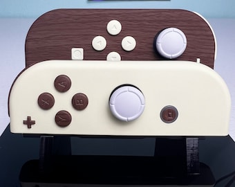 木目調ソフトタッチ - DPAD ブラックアクセント - Nintendo Switch用