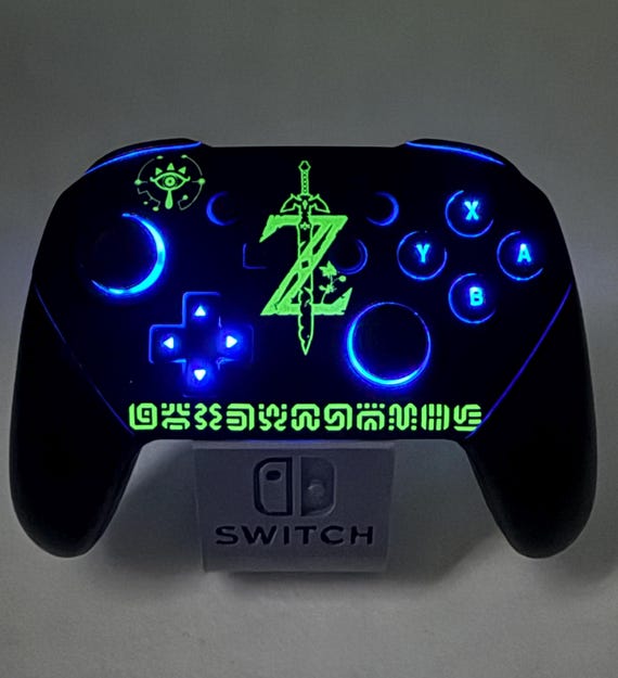 Nintendo Switch - GLOW Zelda Inspired - RGB Led - Glow in the Dark - Custom Pro