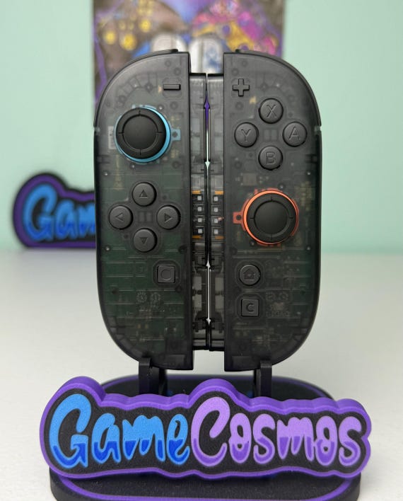 Transparent Smoke - Black Accents - Custom Joycon 2 for the