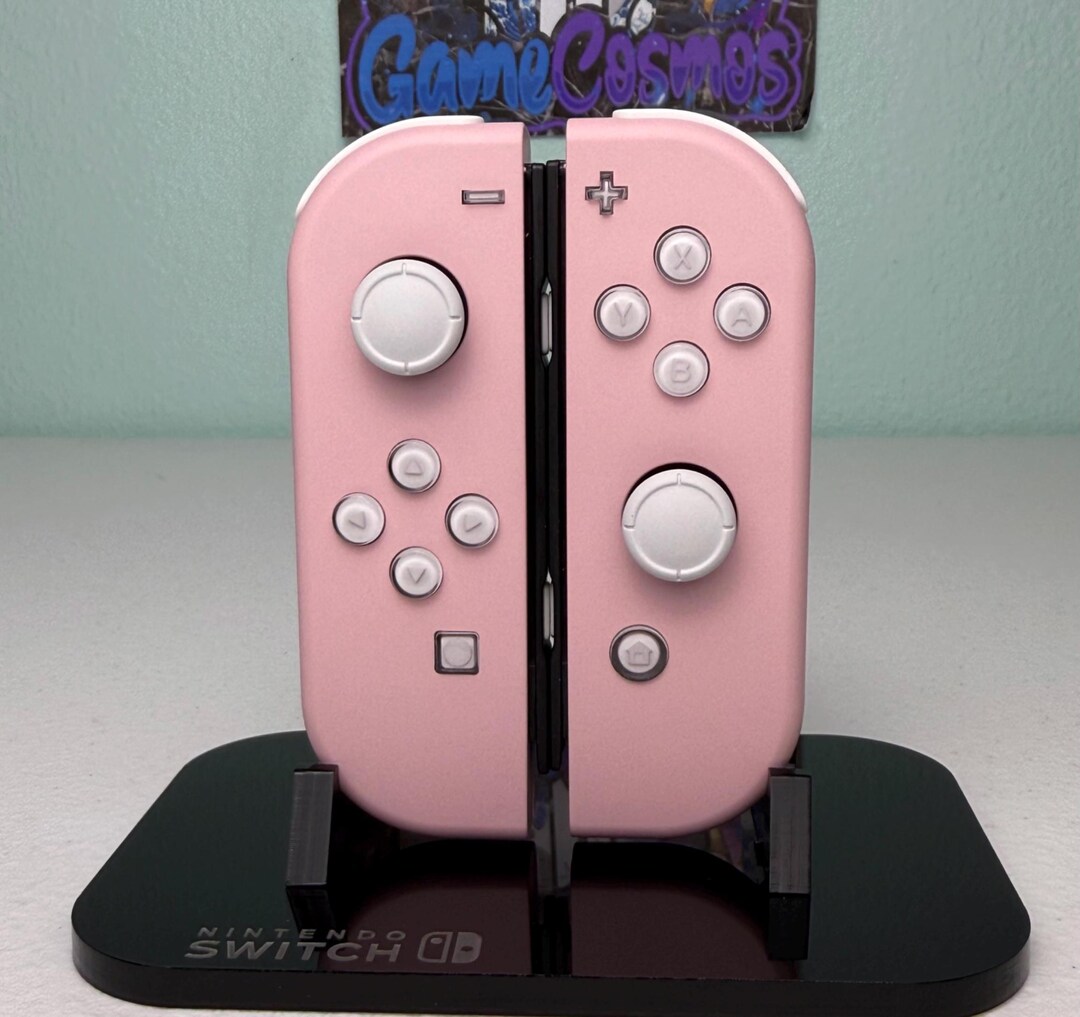 Nintendo Switch - 【YUI】【美品】　カスタムジョイコン　ピンク&ホワイト 桜ピンク＋ホワイトのジェリーボタン - Nintendo Switch用