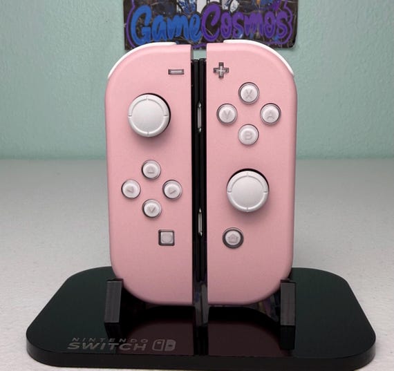 桜ピンク＋白のジェリーボタン - Nintendo Switch用カスタムジョイコン