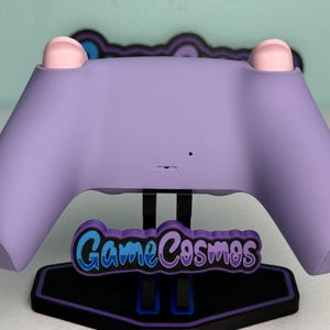 Cute Violet Rabbit - RGB LED - Pink Accents -Custom Wireless Controller for PS5 Or PC image 7