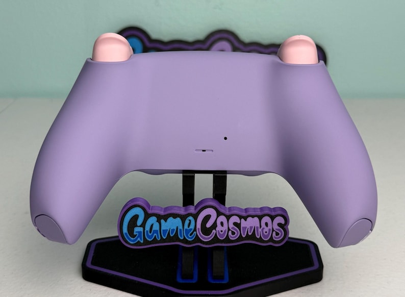 Cute Violet Rabbit - RGB LED - Pink Accents -Custom Wireless Controller for PS5 Or PC image 7