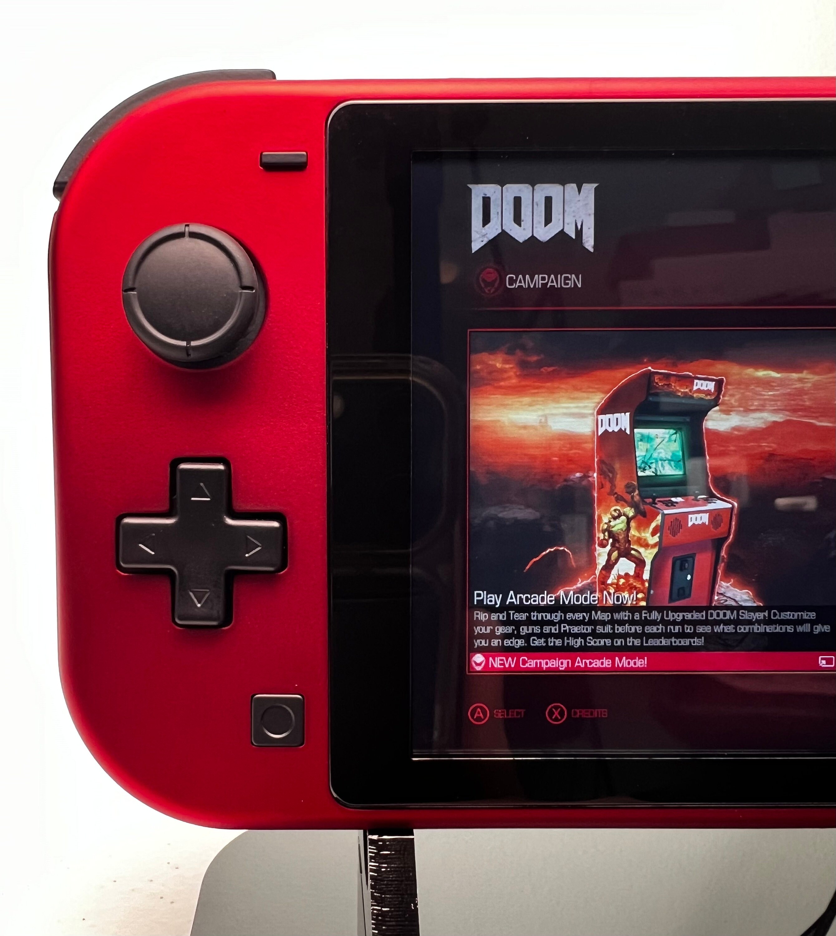 Scarlet Red Soft Touch - Black Accents - Custom Switch Lite