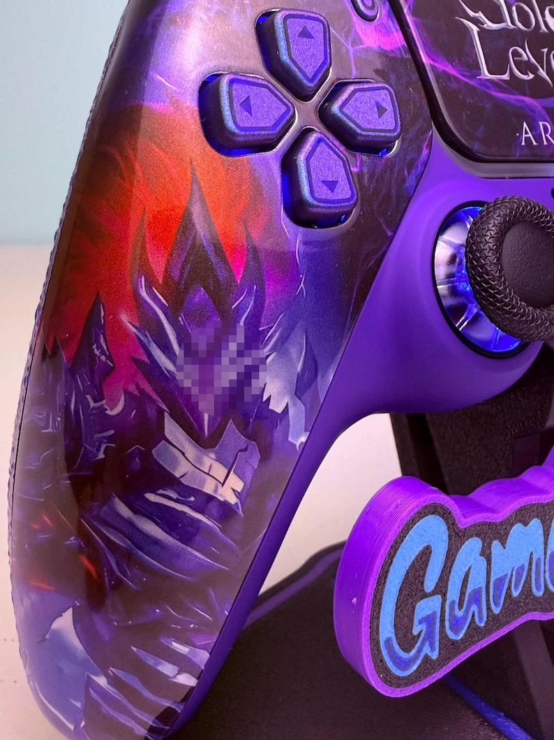 Anime Manga Leveling - Glossy Finish - RGB LED - Custom Wireless Controller for PS5 Or PC image 6