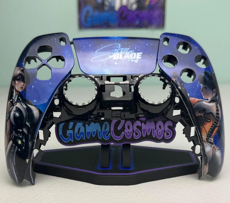 Eve Blade - LED RGB - Acabado brillante - Mando inalámbrico personalizado para PS5 o PC FACEPLATE + TOUCHPAD