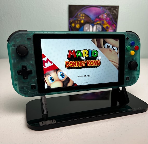 Transparent Emerald - Black Accents Colorful ABXY - Custom Switch