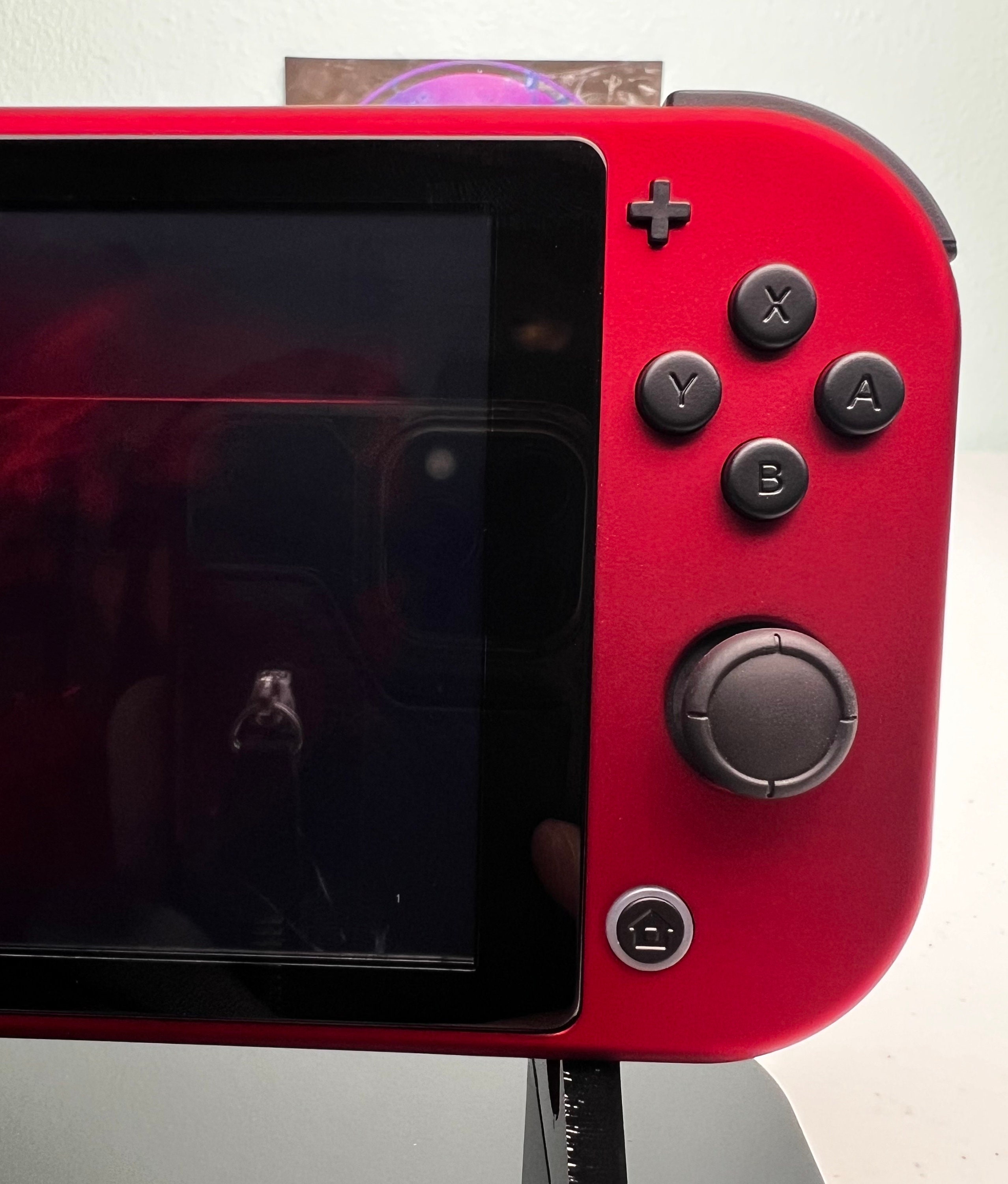 Scarlet Red Soft Touch - Black Accents - Custom Switch Lite
