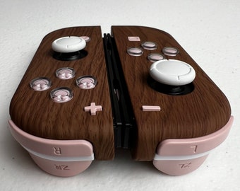 See Pictures for condition* Cute Woodgrain Theme - Custom Joycons for the Nintend Switch