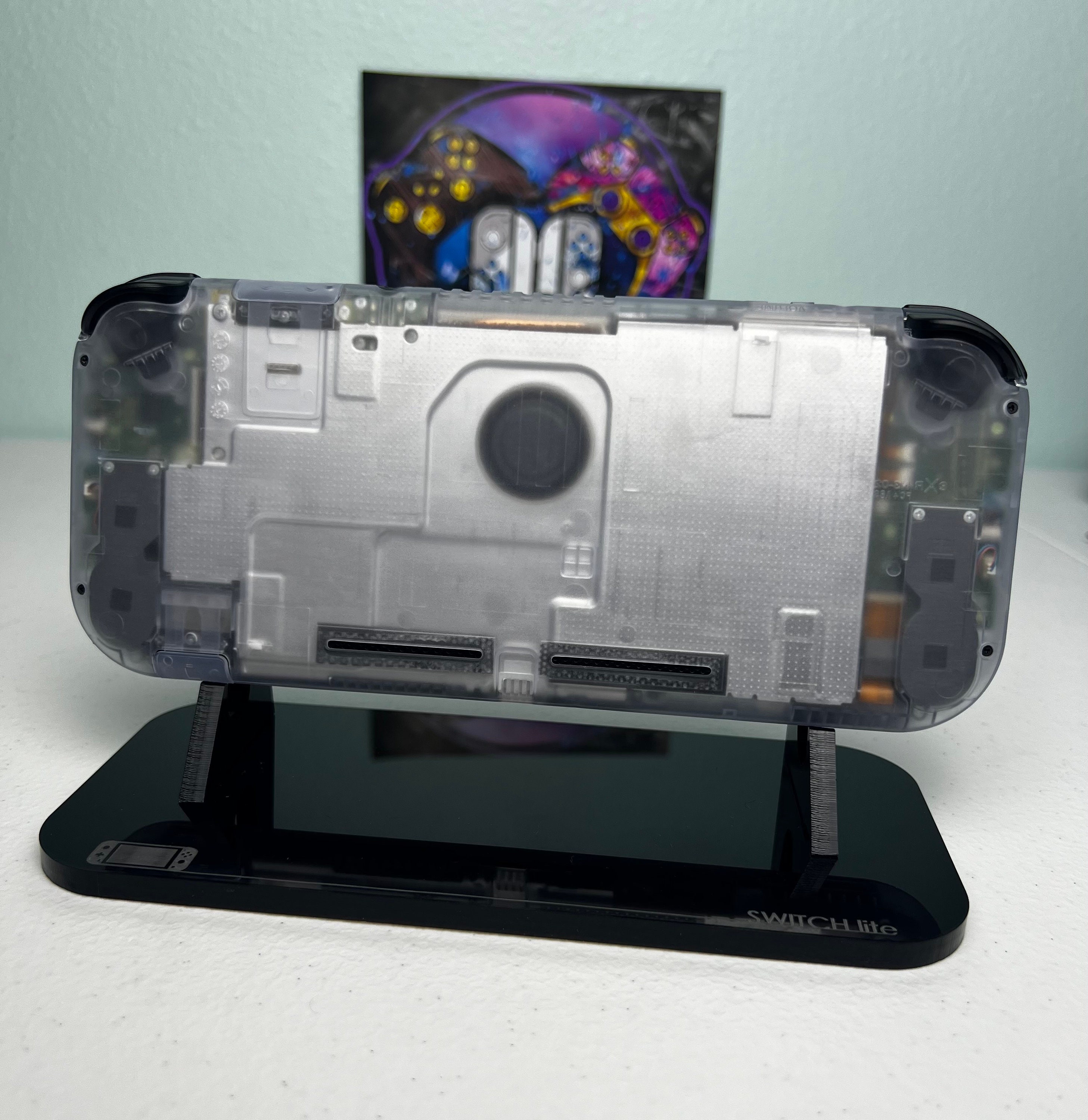 Glacier Clear Shell - Black Accents + Colorful Buttons - Custom