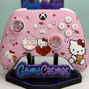 Niedliche Cartoon-Kätzchen-Figur – RGB-LED – Individueller kabelloser Controller für Xbox oder PC