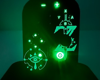 Zelda Theme - Glow in the Dark - RGB LED - Custom Joycons for the Nintend Switch