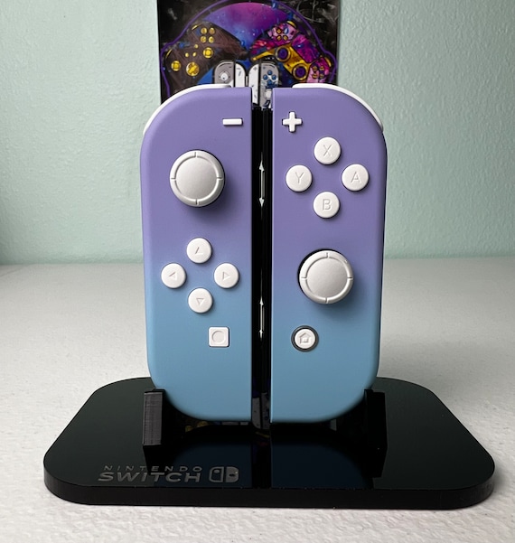Two-tone Pastel - Violet & Baby Blue - Custom Joycons for the