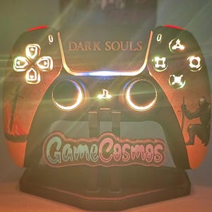 Soulsborne Dark aRPG - RGB LED - PS5またはPC用カスタムワイヤレスコントローラー - コントローラー LED Controller