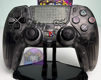 Custom Retro PS2 Theme -  Clear Black - Custom Wireless Controller for PS5 PC