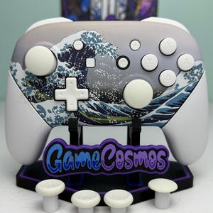 Kanagawa theme  - Custom Wireless Pro Controller for The Switch Or PC