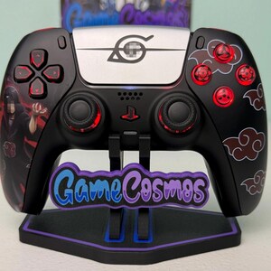 Anime Manga - Red Clouds - RGB LED - Custom Wireless Controller for PS5 Or PC