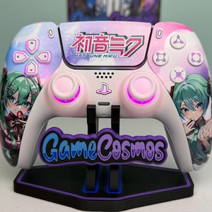 アニメガールテーマ - RGB LED - PS5またはPC用カスタムワイヤレスコントローラー
