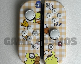 Cute Cartoon Theme - Honey Yellow Pastel White - Custom Joycons for the Nintend Switch