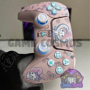 Pink Badazzled Controller Cute Cartoon Theme - RGB LED - Sakura Pink - Custom Wireless Controller ...