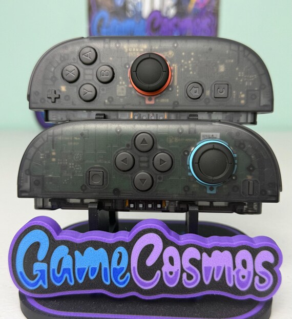 Transparent Smoke - Black Accents - Custom Joycon 2 for the