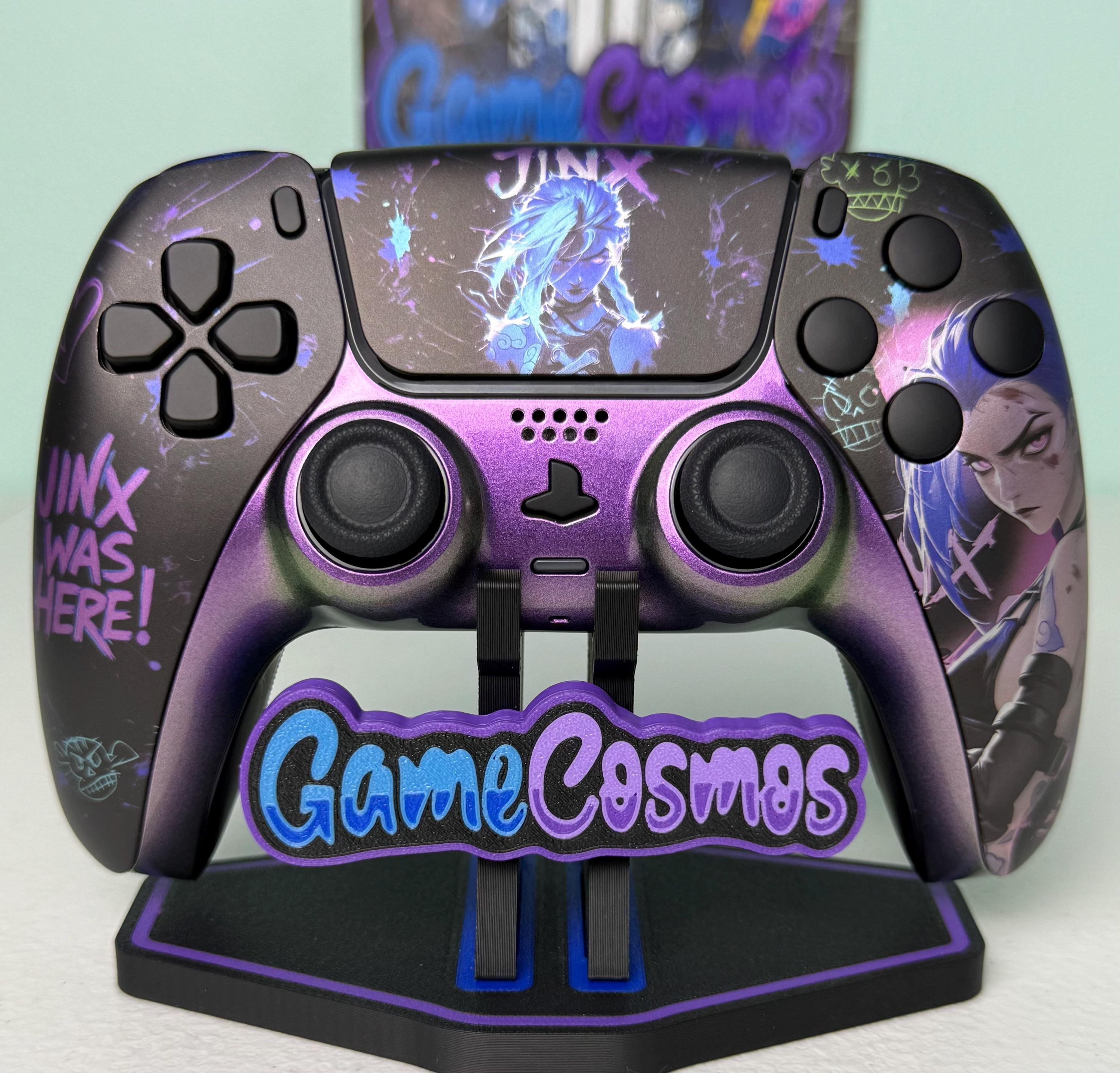 Jinx Arcane LoL - RGB LED - PS5またはPC用カスタムワイヤレス Jinx Arcane LoL - RGB LED - PS5またはPC用カスタムワイヤレス