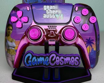 Miami Summer Nights  - Real Metal - Custom Wireless Controller for PS5 Or PC