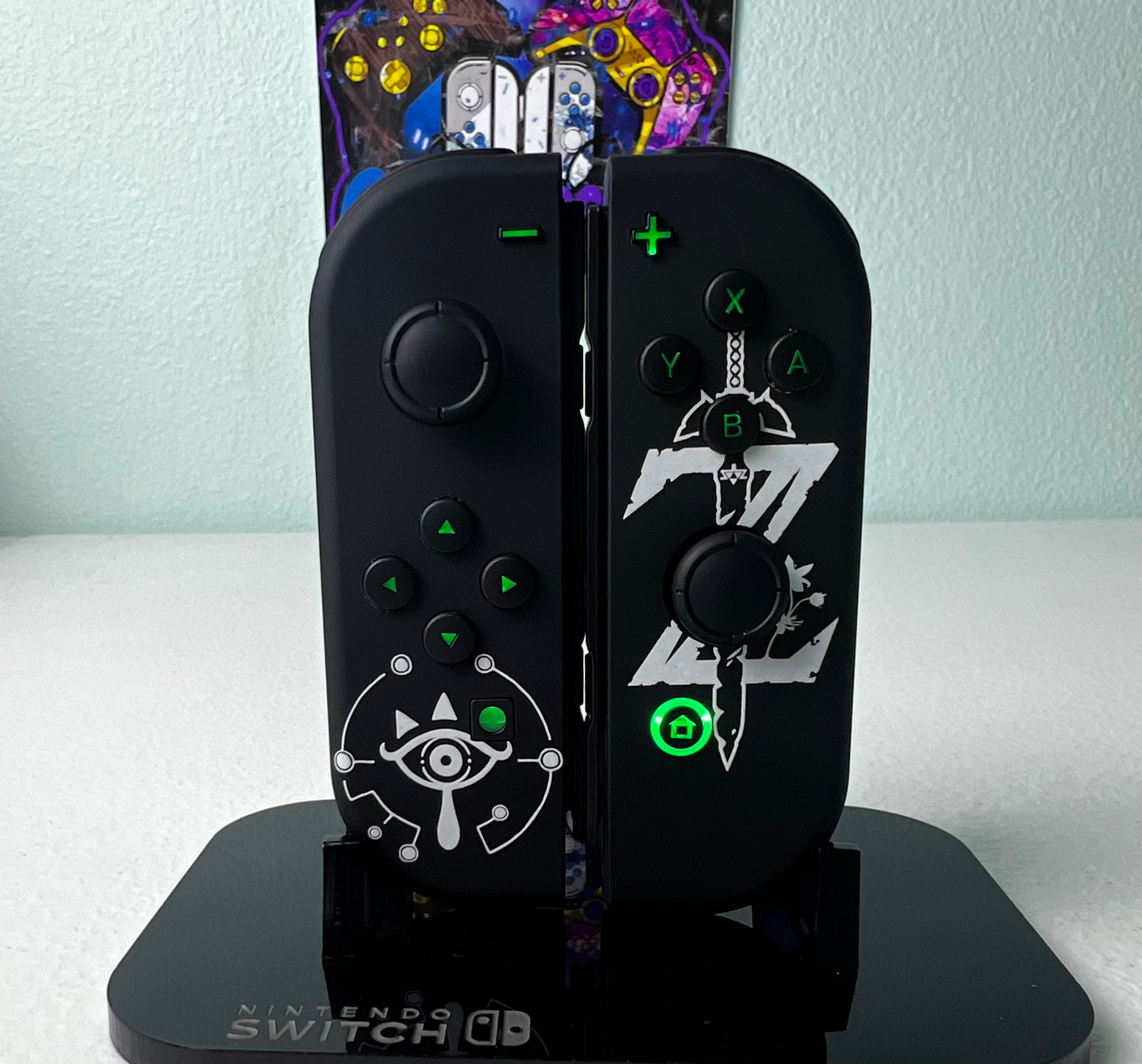 ゼルダテーマ - 暗闇で光る - RGB LED - Nintendo Switch用カスタムJoy