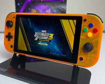 Transparent Orange - Black Accents & Colorful ABXY - Custom