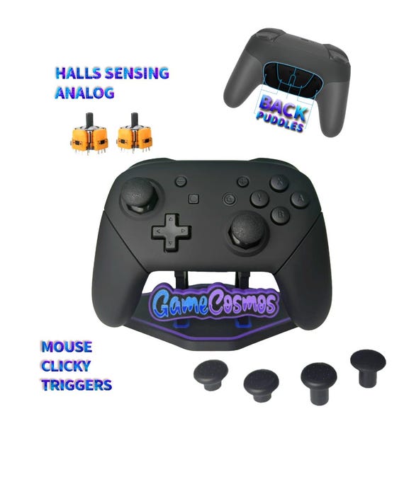 No Drift Halls - Back Paddles - Black Custom Pro Controller for